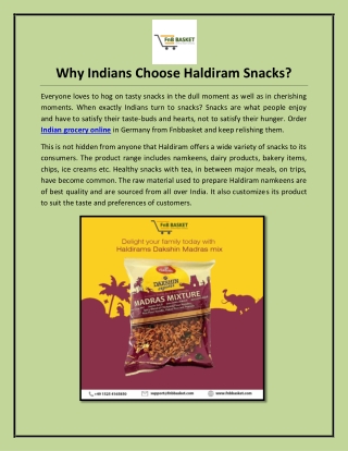 Why Indians choose Haldiram snacks?