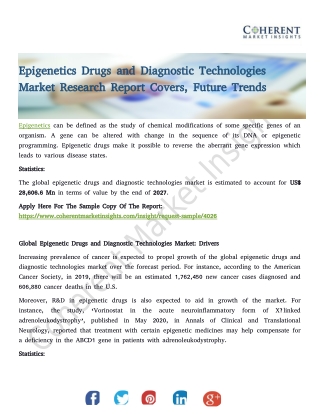 Epigenetics Drugs and Diagnostic Technologies Market