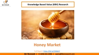 Honey Market Size Worth $14.2 billion by 2026 - KBV Research