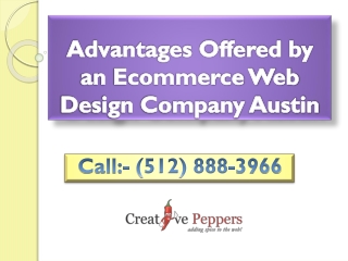 Advantages Offered by an Ecommerce Web Design Company Austin