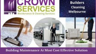 Building Maintenance At Most Cost Effective Solution