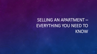 Selling an Apartment – Everything You Need to Know