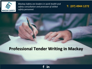 Professional Tender Writing in Mackay