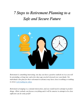 7 Steps to Retirement Planning to a Safe and Secure Future with rock trading inc tokyo