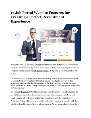 15 Features Every Job Portal Should Have Today.