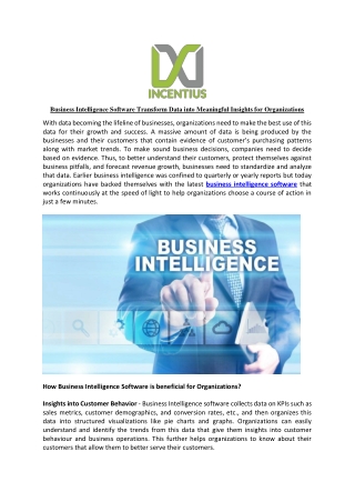 Business Intelligence Software Transform Data into Meaningful Insights for Organizations-converted