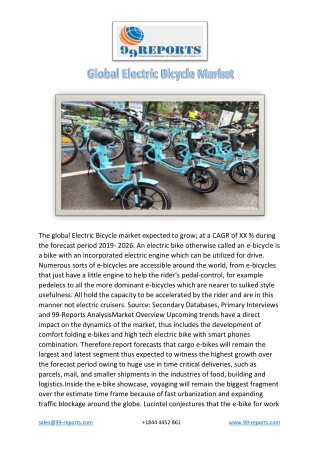 Global Electric Bicycle Market