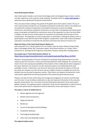 Smart Retail Systems Market
