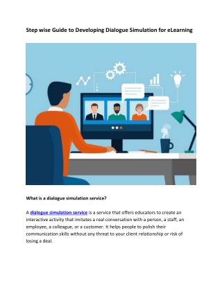 Step wise Guide to Developing Dialogue Simulation for eLearning