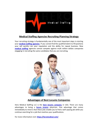 Medical Staffing Agencies Recruiting Planning Strategy