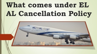 What comes under EL AL Cancellation policy-pdf