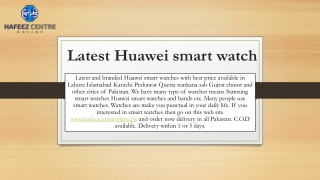 latest huawei watch