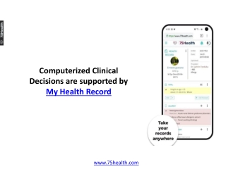 Computerized Clinical Decisions are supported by My Health Record