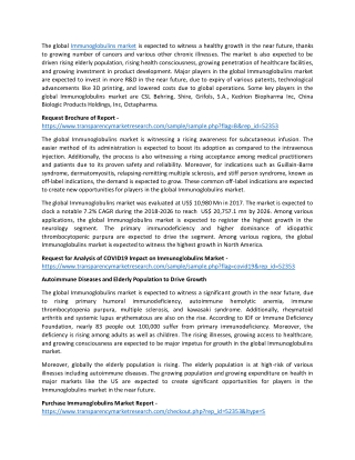 Immunoglobulins Market to Register a Stout Growth by End 2026