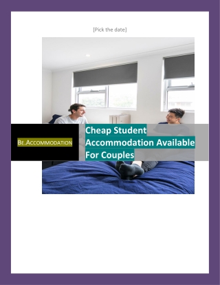 Cheap Student Accommodation Available For Couples