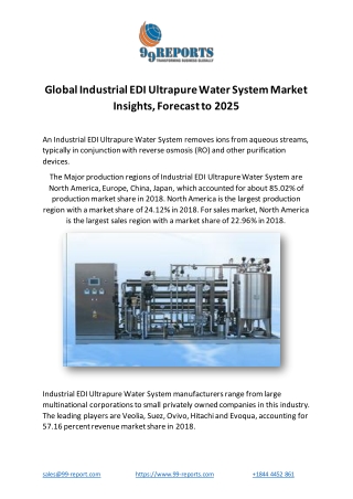 Global Industrial EDI Ultrapure Water System Market Insights, Forecast to 2025