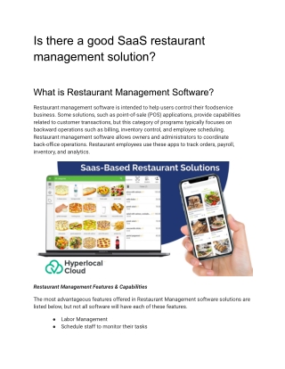 Is there a good SaaS restaurant management solutions