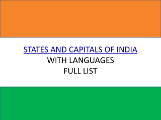 States and Capitals of India 2021 Full List
