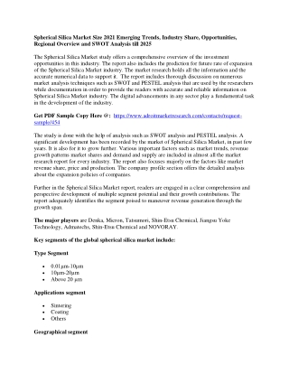 Spherical Silica Market