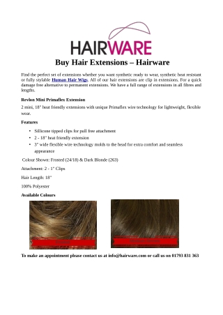 Buy Hair Extensions – Hairware