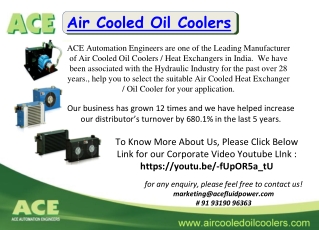 ACE - AIR COOLED OIL COOLERS