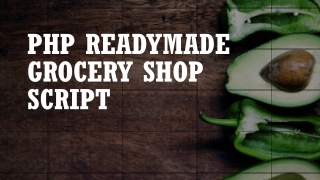 php readymade GROCERY shop script