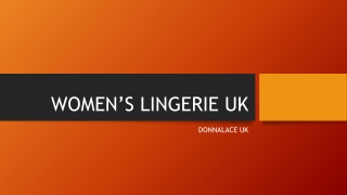 Women's Lingerie UK | Sexy Lingerie UK | Sexy Underwear UK | Donnalace UK