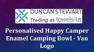 Personalised Happy Camper Enamel Camping Bowl - Van Logo