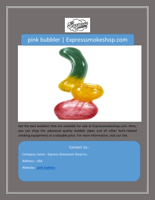 pink bubbler | Expresssmokeshop.com