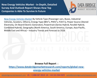 New Energy Vehicles Market - In-Depth, Detailed Survey And Outlook Report Shows How Top Companies Is Able To Survive In