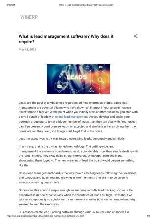 What is lead management software_ Why does it require_