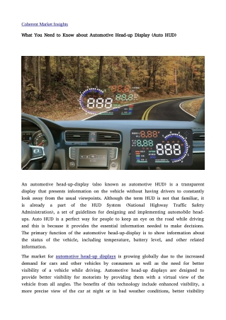 Automotive Head-up Display 06