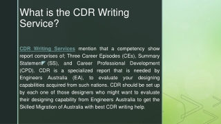 What is the CDR Writing Service?