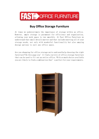 Buy Office Storage Furniture | Fast Office Furniture