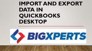 Import and Export Data in QuickBooks Desktop