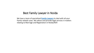Best Family Lawyer in Noida