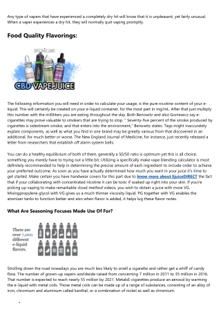 What Is In Vape Juice And Exactly How Is It Made?