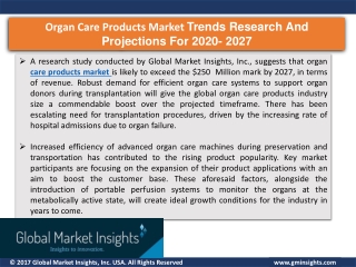 Organ care products market report for 2027 – Companies, applications, products a