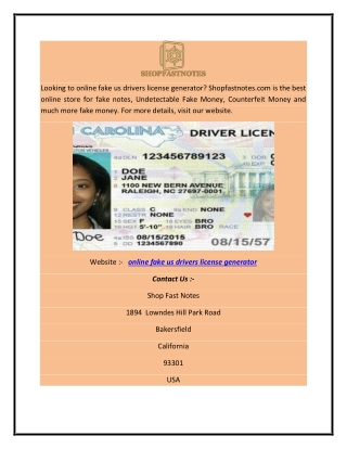 online fake us drivers license generator | shopfastnotes.com