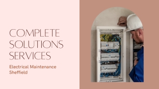 Electrical Maintenance Sheffield