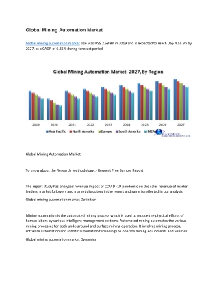 Global Mining Automation Market