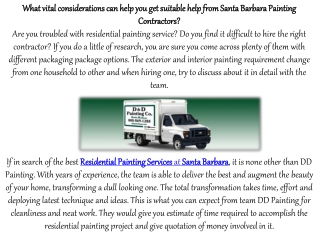 What vital considerations can help you get suitable help from Santa Barbara Painting Contractors