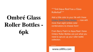 Ombre Glass Roller Bottles 6pk