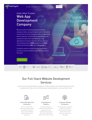 Top Web Development Company in India | Web App Development Company in India