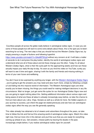 SeeWhatTheFutureReservesForYouWithAstrologicalHoroscopeSigns