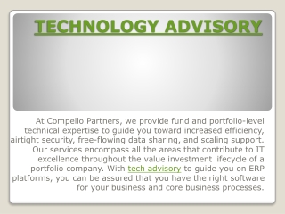 TECHNOLOGY ADVISORY