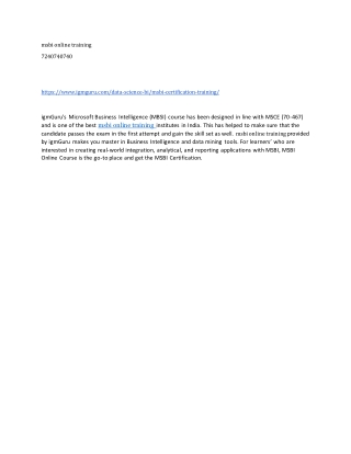 msbi online training