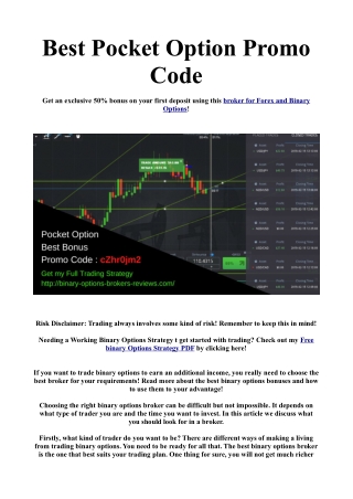 Best Binary Options Broker Discount