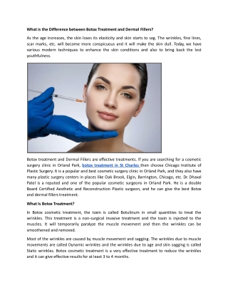 What is the difference between Botox treatment and Dermal Fillers.docx