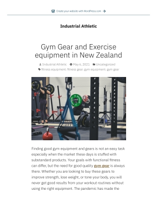 Gym Gear and Exercise equipment in New Zealand